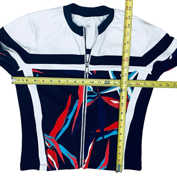 Tail Activewear Jacket Golf Tennis Black Red Tropical Full Zip Pockets - Picture 9 of 12